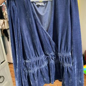 Dark blue fancy low neck